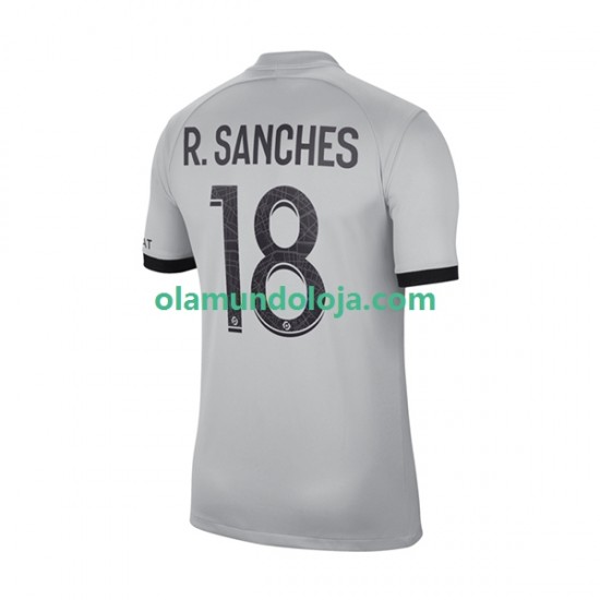 Camisola Paris Saint-Germain R.Sanches 18 Homem Equipamento Segundo 2022-2023 Manga Curta